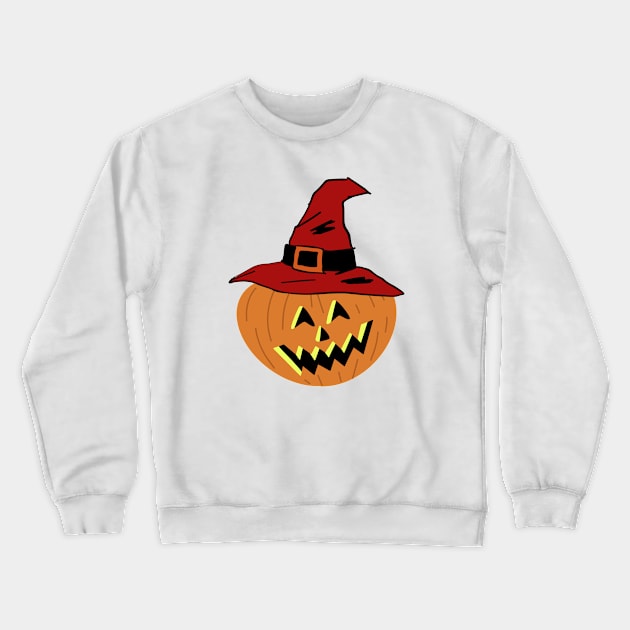 Halloween Pumpkin Crewneck Sweatshirt by Grindelia